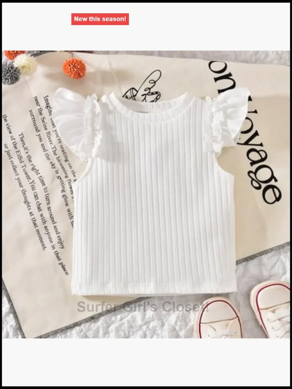 Toddler Girl Corduroy Overall Dress Set Butterfly Sleeve Tee